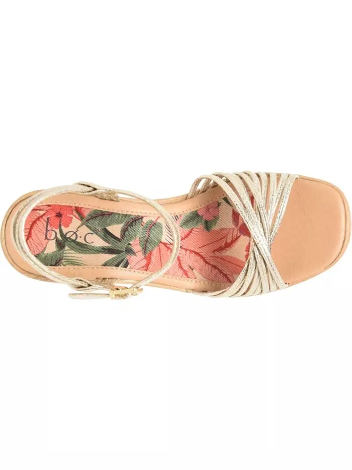 Женские босоножки Catalina Strappy Comfort на танкетке b.o.c. — изображение 3 из 5, шампань