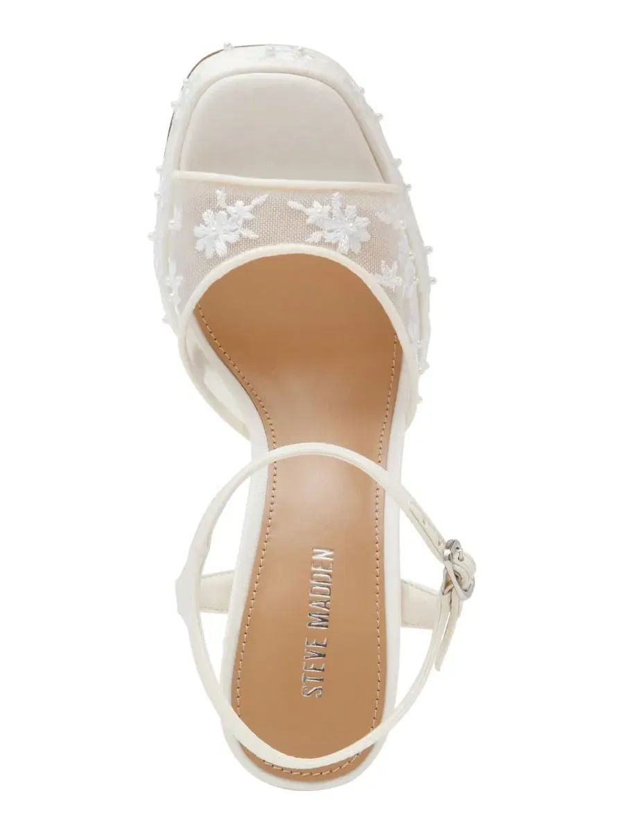 Босоножки на платформе с вышивкой Liandra Steve Madden — изображение 4 из 6, белый