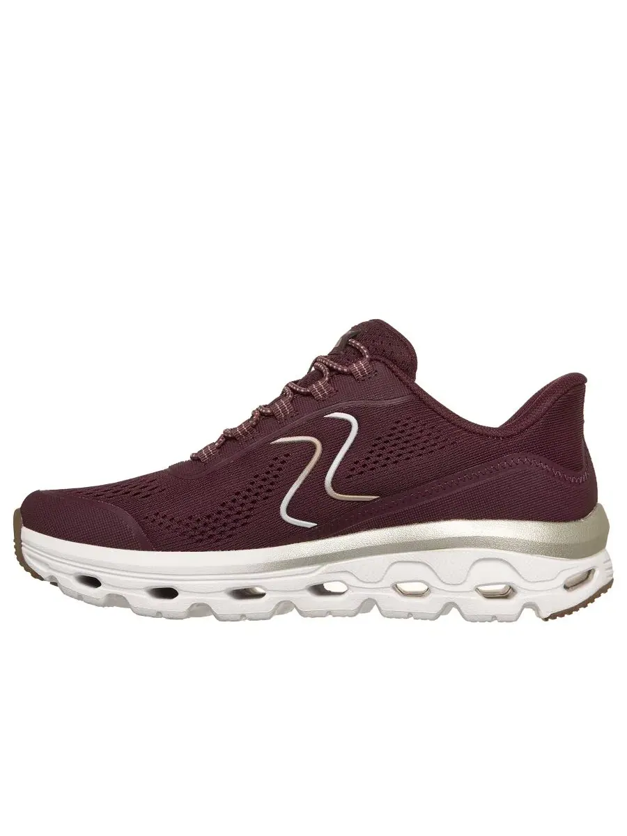 Кроссовки для ходьбы Glide-Step Sole с технологией Slip-ins Skechers — изображение 3 из 6, бордовый