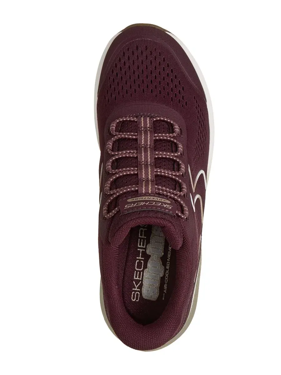 Кроссовки для ходьбы Glide-Step Sole с технологией Slip-ins Skechers — изображение 5 из 6, бордовый