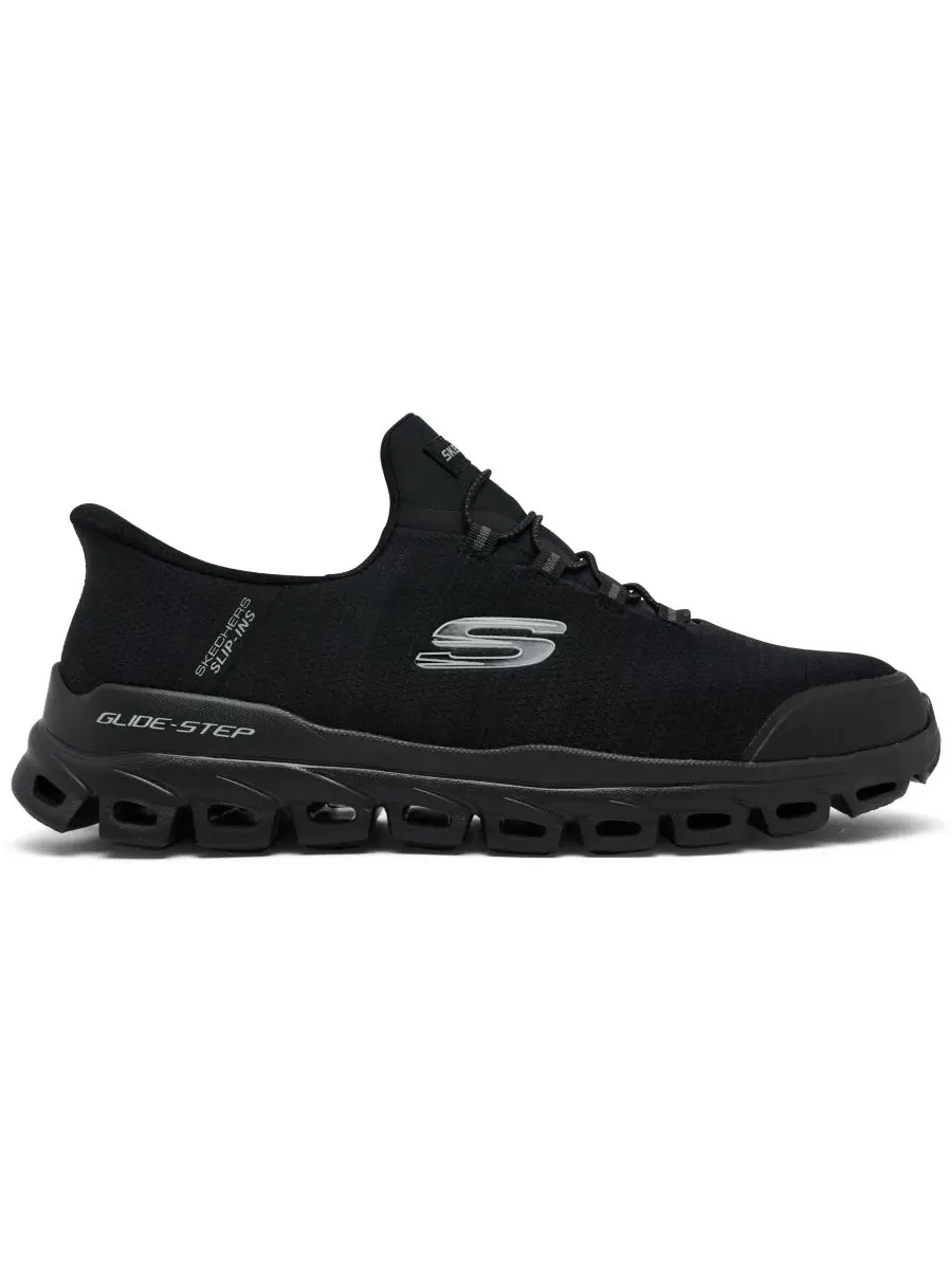 Мужские слипоны: кроссовки для ходьбы Glide-Step Zefyr Wide-Width от Finish Line Skechers — изображение 2 из 6, черный