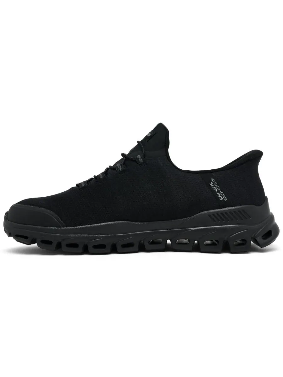 Мужские слипоны: кроссовки для ходьбы Glide-Step Zefyr Wide-Width от Finish Line Skechers — изображение 3 из 6, черный