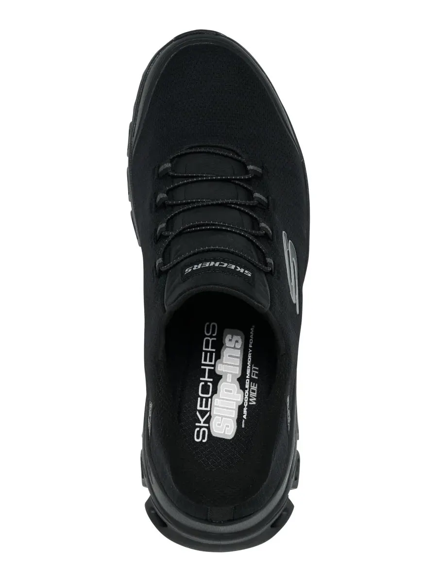 Мужские слипоны: кроссовки для ходьбы Glide-Step Zefyr Wide-Width от Finish Line Skechers — изображение 5 из 6, черный