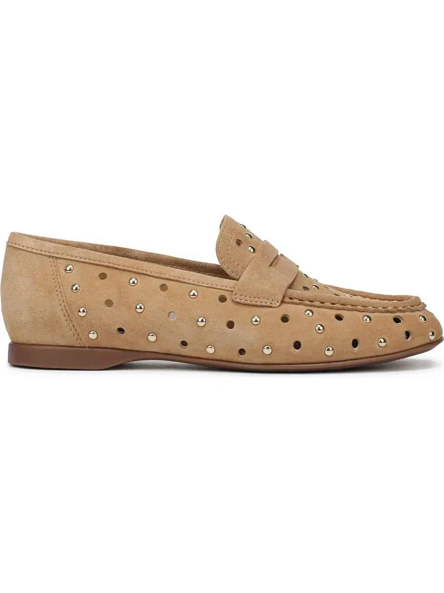 Женские лоферы слипоны Bloom-Stud с блок-каблуком Naturalizer — изображение 2 из 5, бежевый
