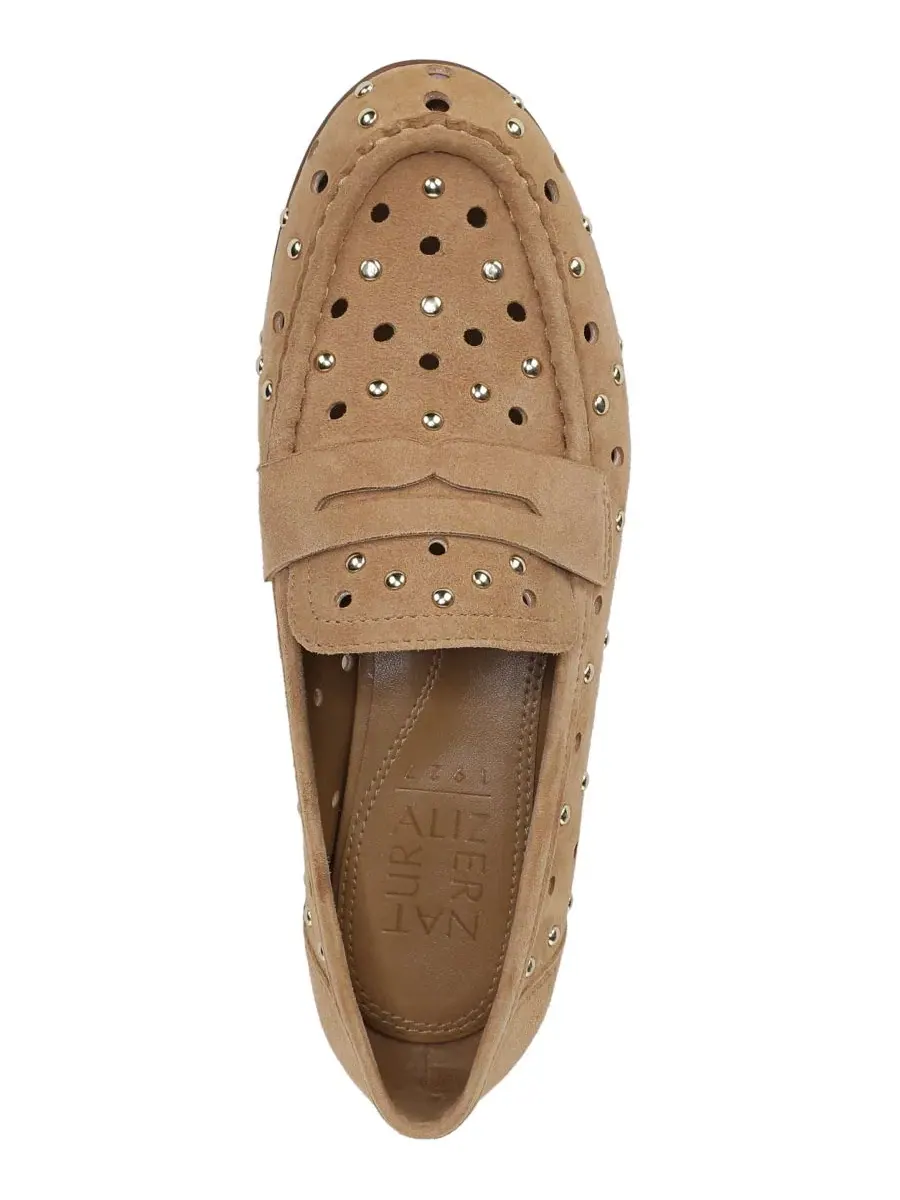 Женские лоферы слипоны Bloom-Stud с блок-каблуком Naturalizer — изображение 4 из 5, бежевый