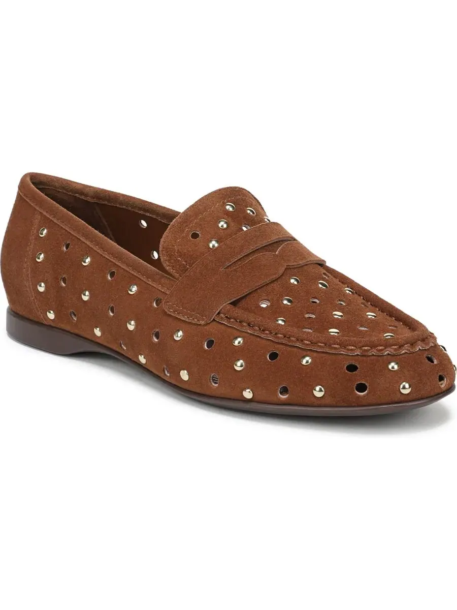 Женские лоферы-слипоны с принтом Bloom-Stud Naturalizer, Chestnut Studded Suede