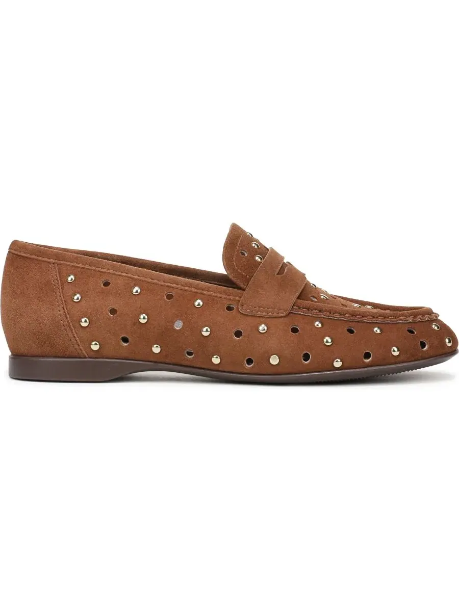 Женские лоферы-слипоны с принтом Bloom-Stud Naturalizer, Chestnut Studded Suede — изображение 2 из 5