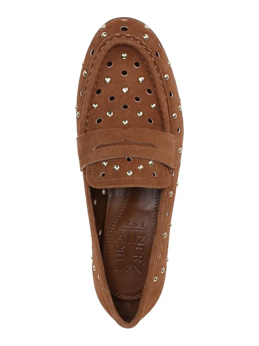 Женские лоферы-слипоны с принтом Bloom-Stud Naturalizer, Chestnut Studded Suede — изображение 4 из 5