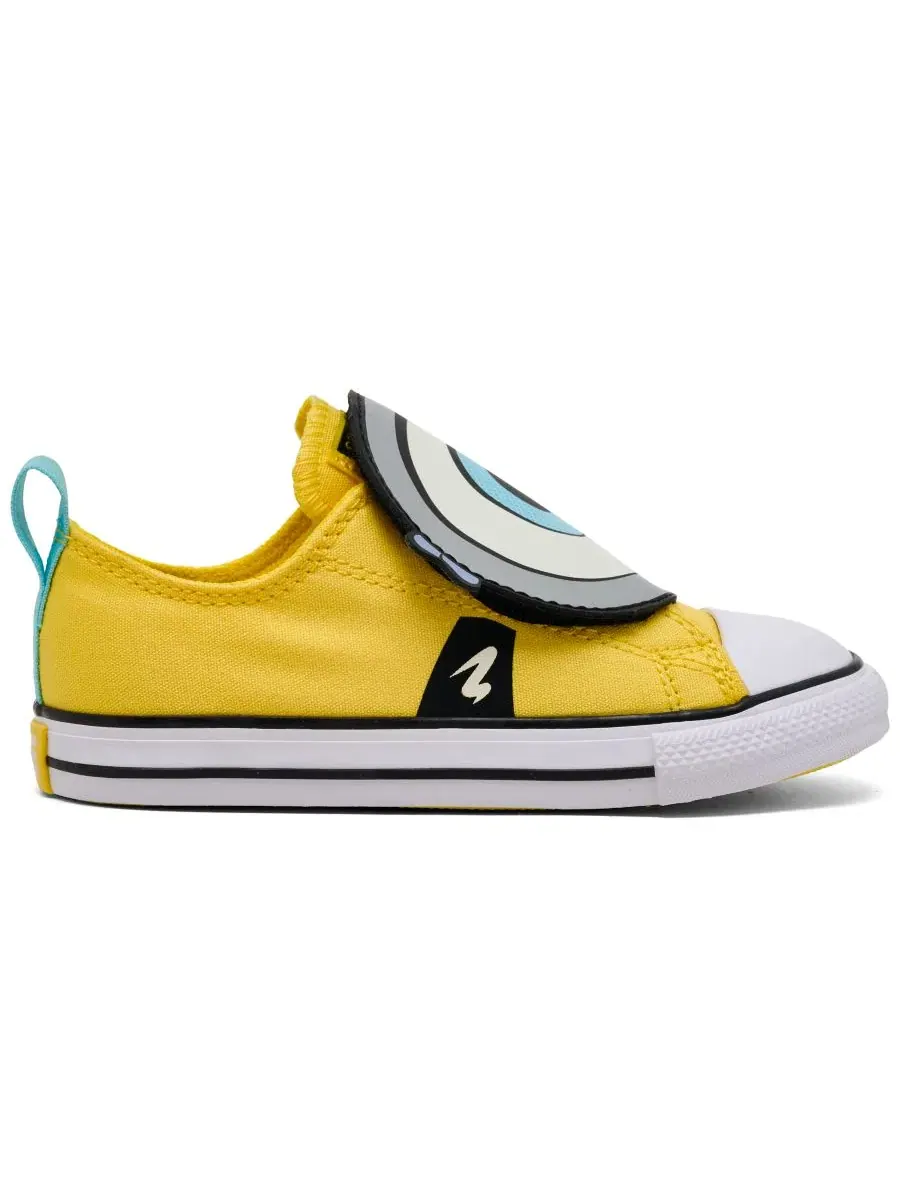 Кеды с кросс-застежкой Minions Converse — изображение 2 из 6, желтый белый черный