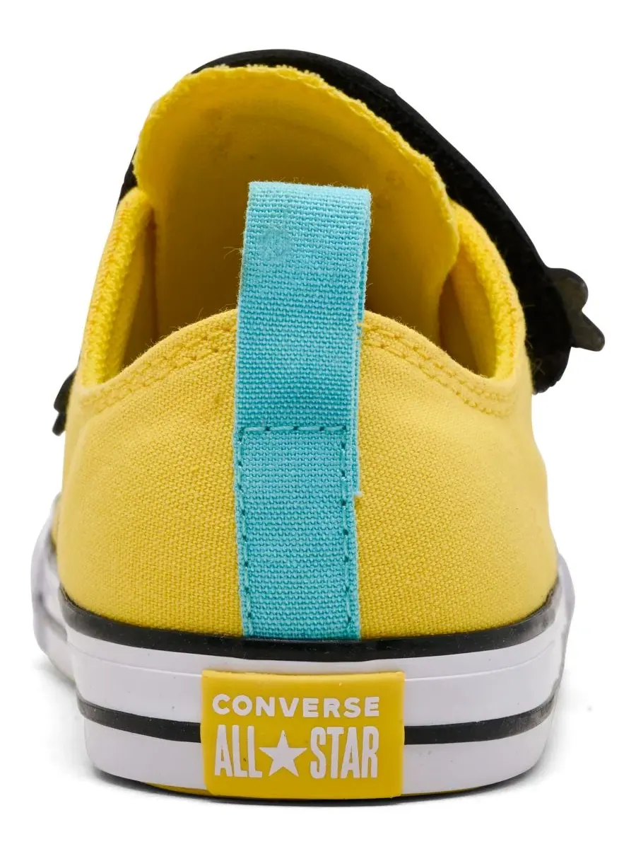 Кеды с кросс-застежкой Minions Converse — изображение 4 из 6, желтый белый черный