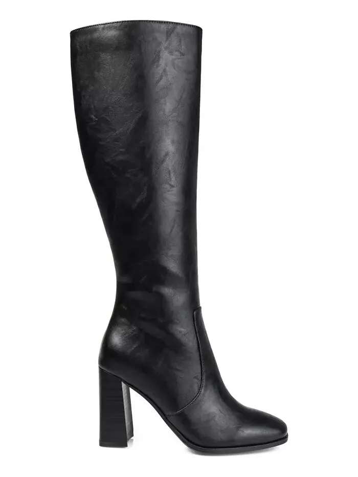 Женские сапоги Karima Extra Wide Calf до колена Journee Collection — изображение 2 из 9, черный