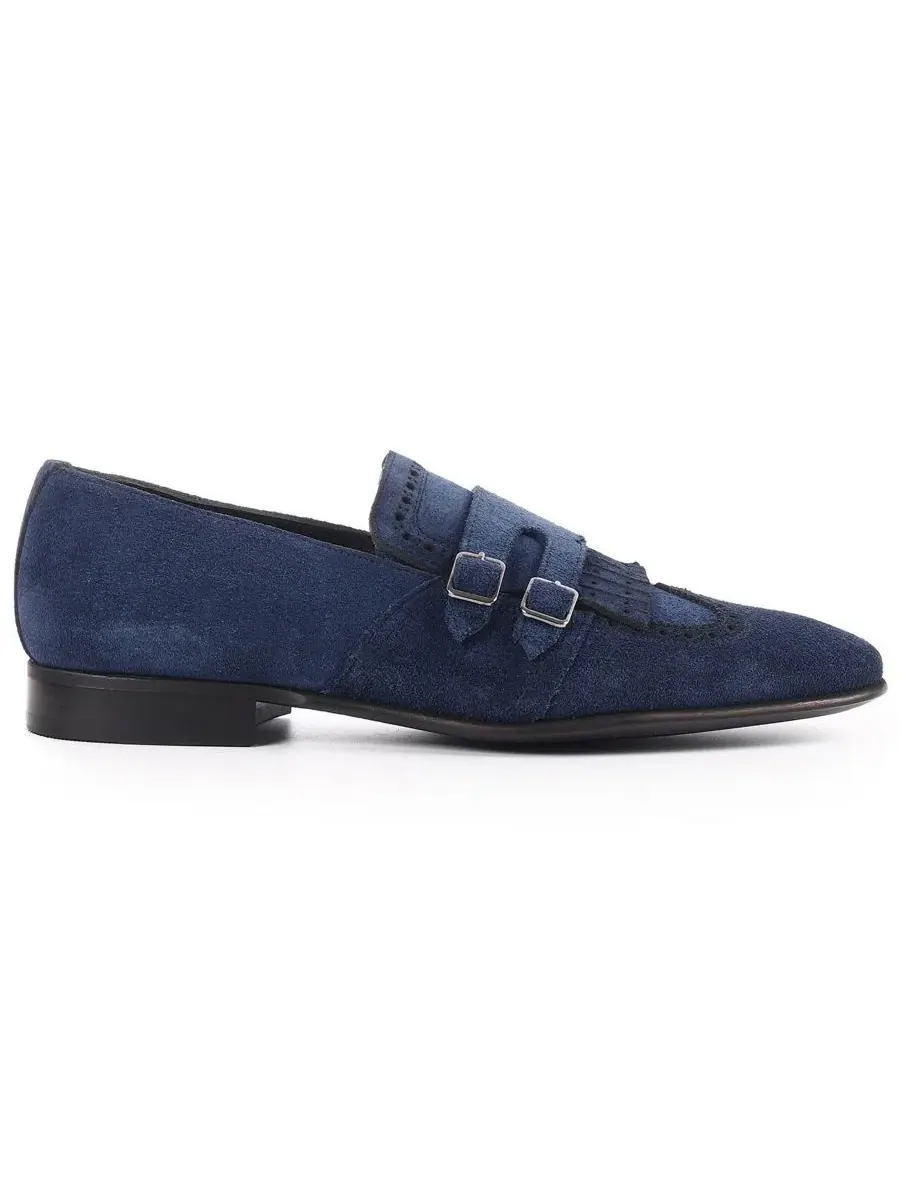 Туфли монахи VELLAPAIS Nexus Double Monk Wingtip Slip-On — изображение 2 из 5, темно-синий