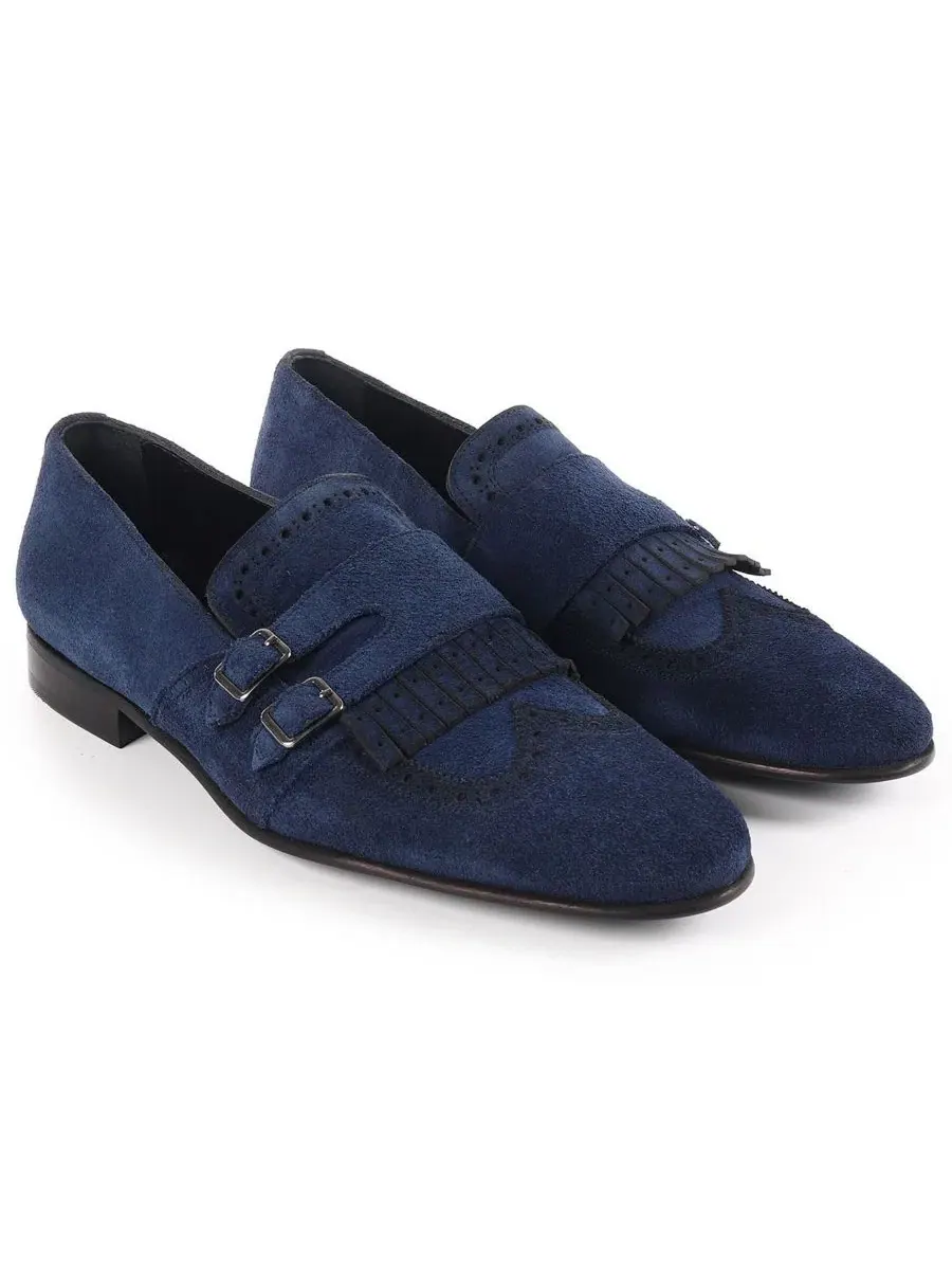 Туфли монахи VELLAPAIS Nexus Double Monk Wingtip Slip-On — изображение 5 из 5, темно-синий