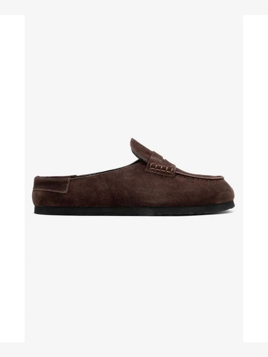 Женские мюли из замши с плоской подошвой Forever & Always Shoes — изображение 2 из 6, коричневый