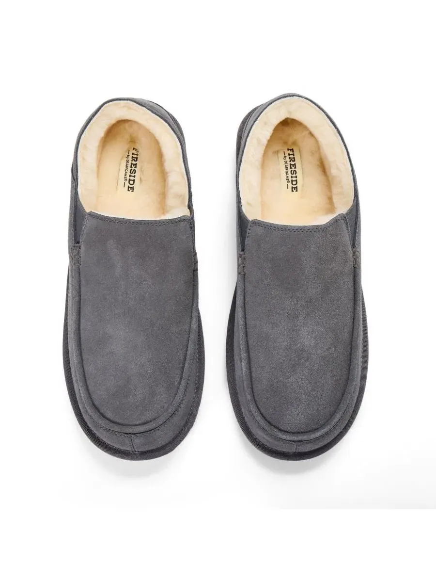 Мужские тапочки-лоферы Shepparton Loafer Water Repellent Slippers Dearfoams — изображение 4 из 7, серый