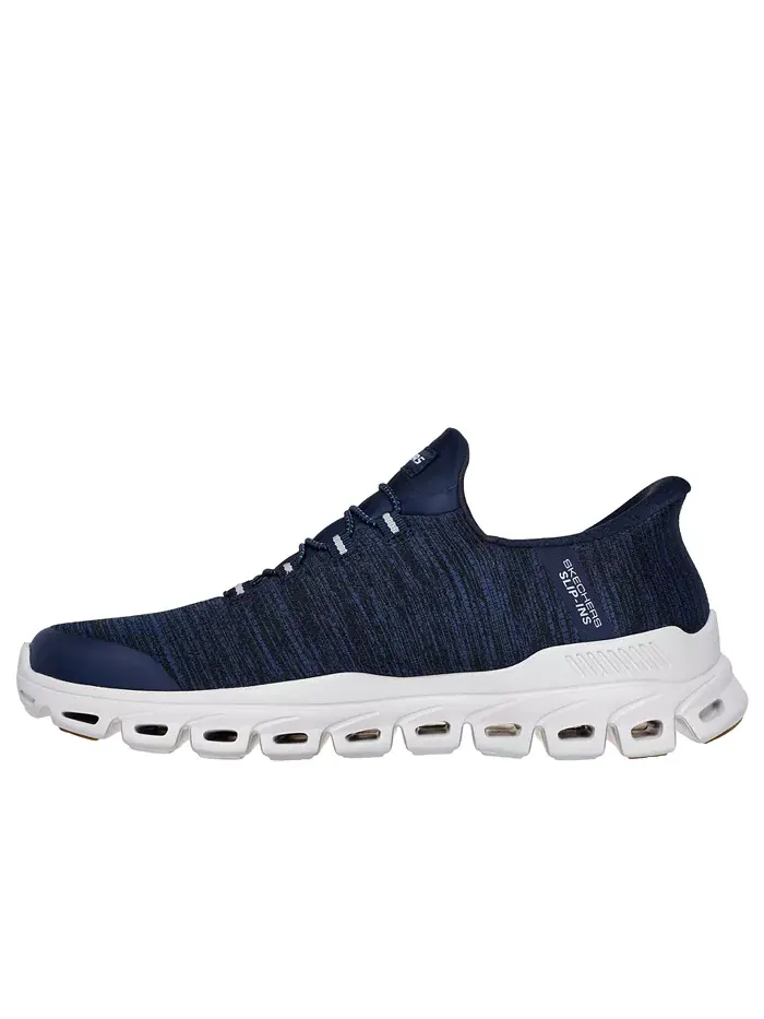 Мужские слипоны Glide-Step - Zefyr повседневные кроссовки от Finish Line Skechers — изображение 3 из 10, темно-синий