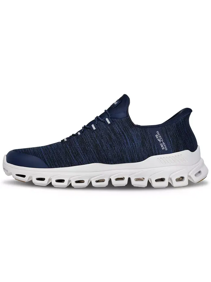 Мужские слипоны Glide-Step - Zefyr повседневные кроссовки от Finish Line Skechers — изображение 7 из 10, темно-синий