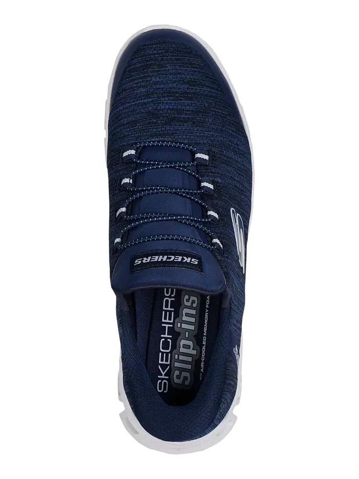 Мужские слипоны Glide-Step - Zefyr повседневные кроссовки от Finish Line Skechers — изображение 9 из 10, темно-синий