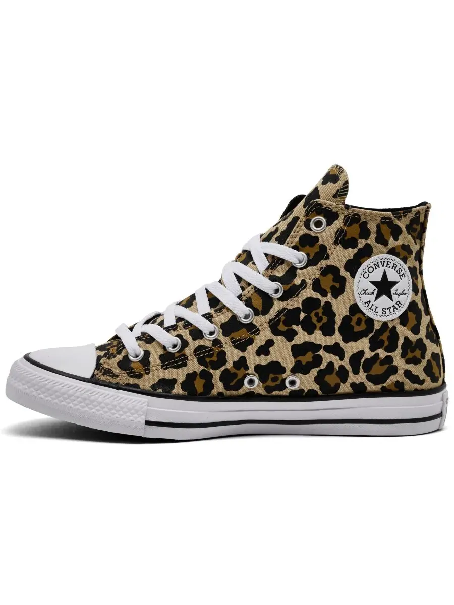 Кеды высокие с леопардовым принтом Chuck Taylor All Star Converse — изображение 2 из 6, черный