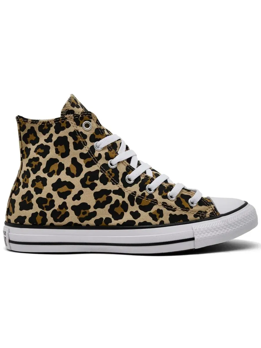 Кеды высокие с леопардовым принтом Chuck Taylor All Star Converse — изображение 3 из 6, черный