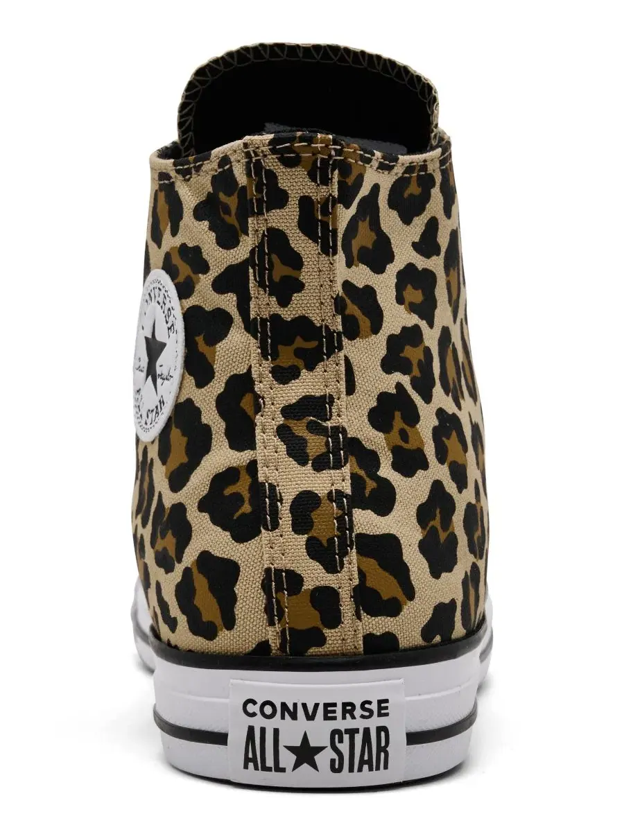 Кеды высокие с леопардовым принтом Chuck Taylor All Star Converse — изображение 4 из 6, черный