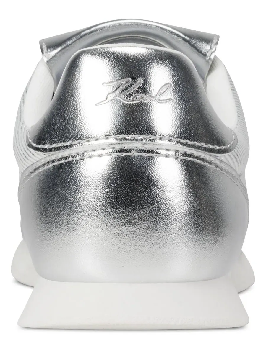Кроссовки на шнуровке Midwood Lace-Up KARL LAGERFELD PARIS — изображение 3 из 5, серебристый металлик