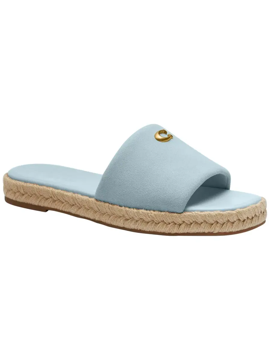 Сандалии-эспадрильи COACH Holly Espadrille Slip-On, Sea Mist Suede