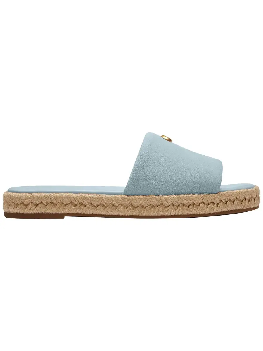 Сандалии-эспадрильи COACH Holly Espadrille Slip-On, Sea Mist Suede — изображение 2 из 5