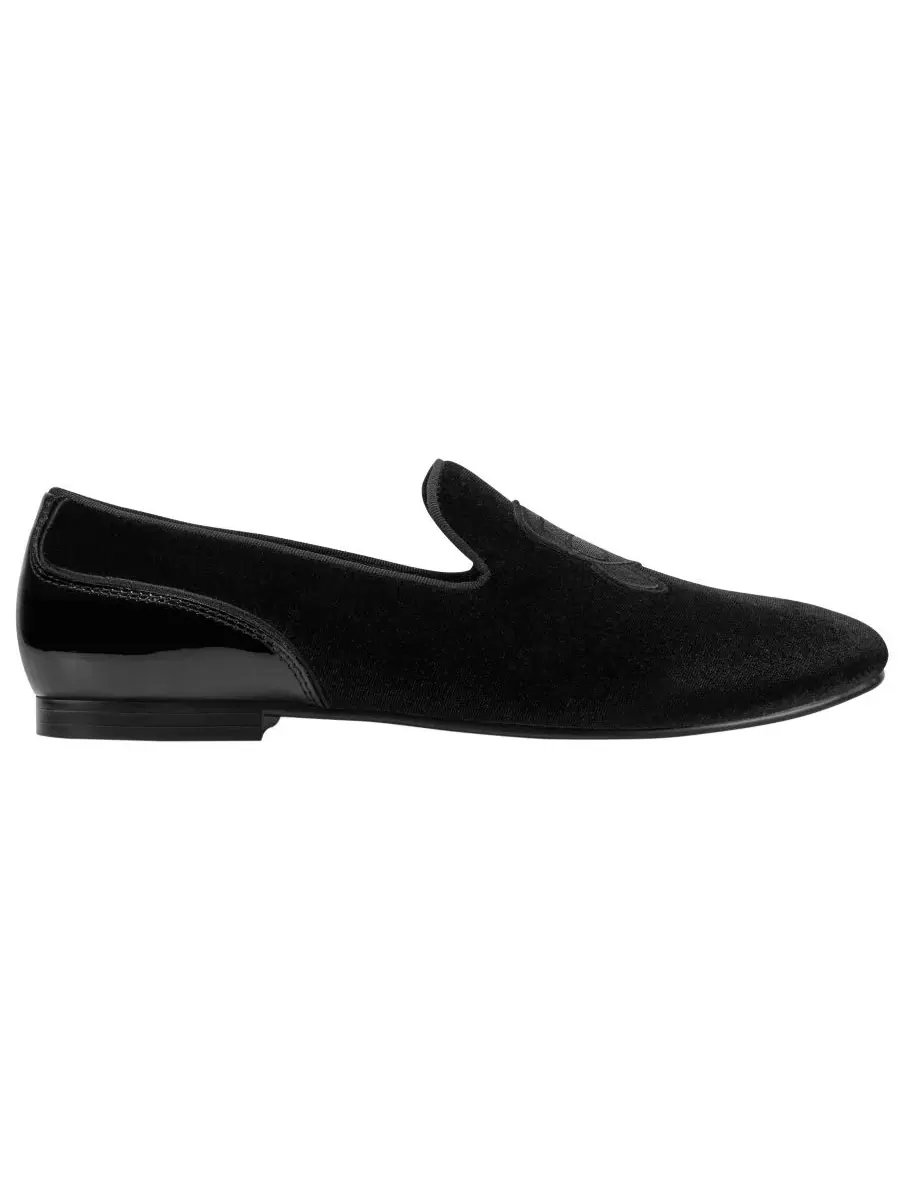 Туфли-слипоны из полиэстера Socha Velvet KARL LAGERFELD PARIS — изображение 2 из 5, черный