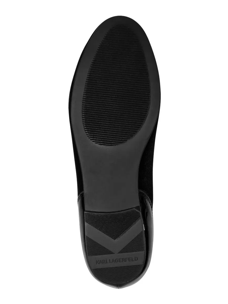 Туфли-слипоны из полиэстера Socha Velvet KARL LAGERFELD PARIS — изображение 5 из 5, черный