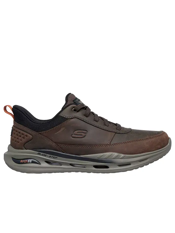 Мужские слипоны Arch Fit Orvan Moxley для ходьбы от Finish Line Skechers — изображение 2 из 6, какао