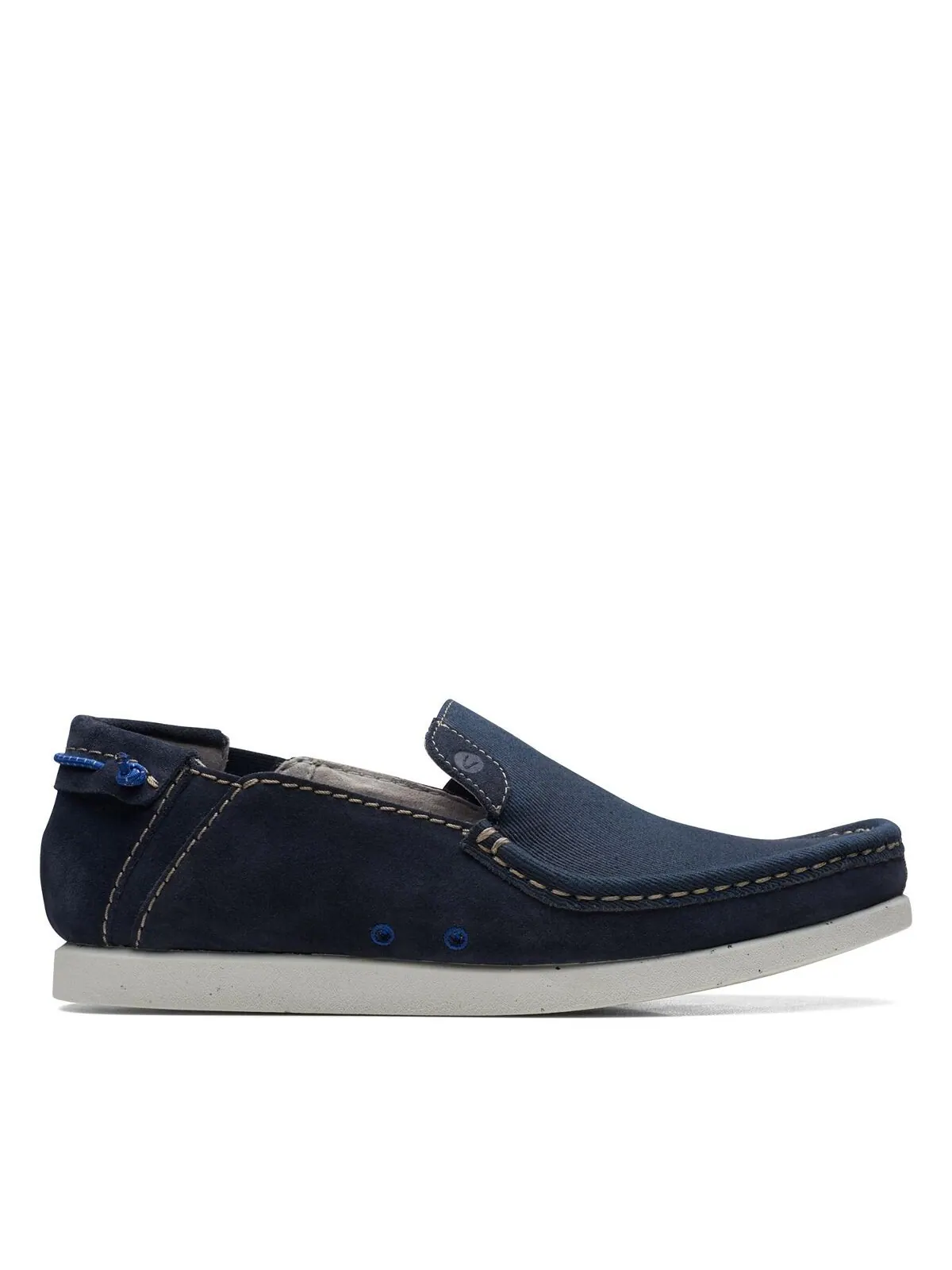 Степ-слипоны мужские Clarks Shacrelite, легкие, винтажные — изображение 2 из 6, темно-синий