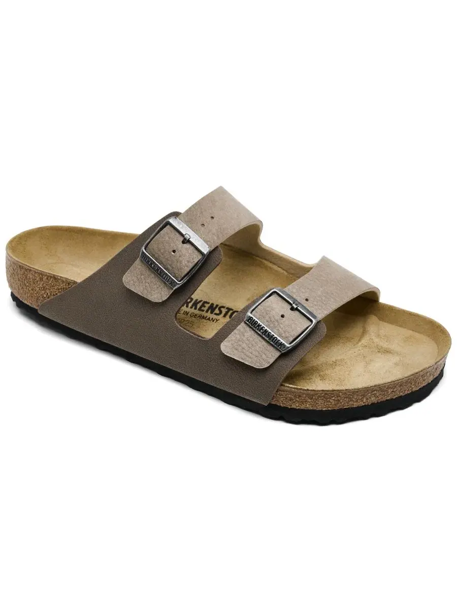 Сандалии с двумя ремешками Arizona Birko-Flor Birkenstock, Taupe Mocha