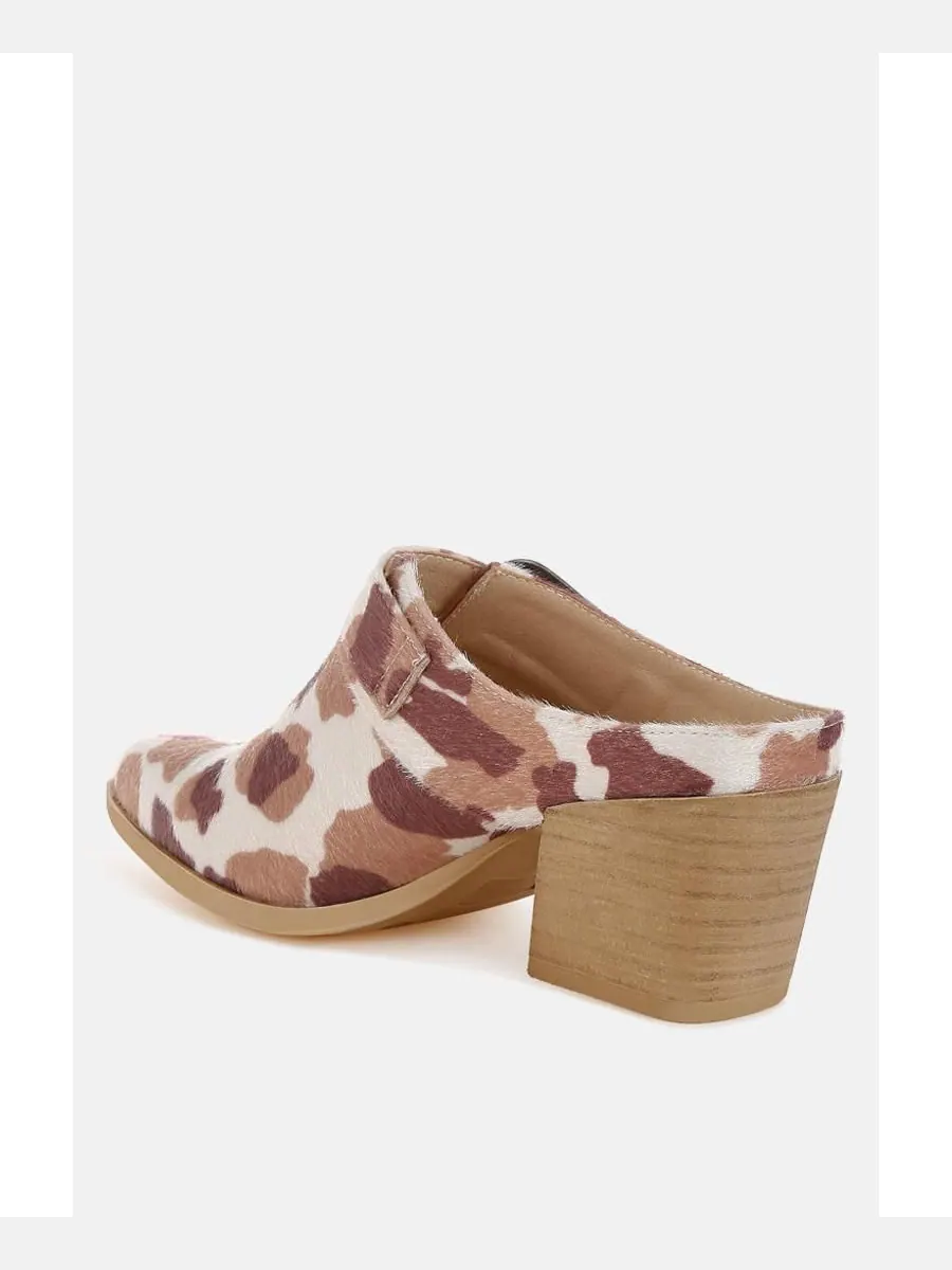 Мюли Nometa из искусственной замши с пряжками Rag & Co, Cow-print — изображение 3 из 3