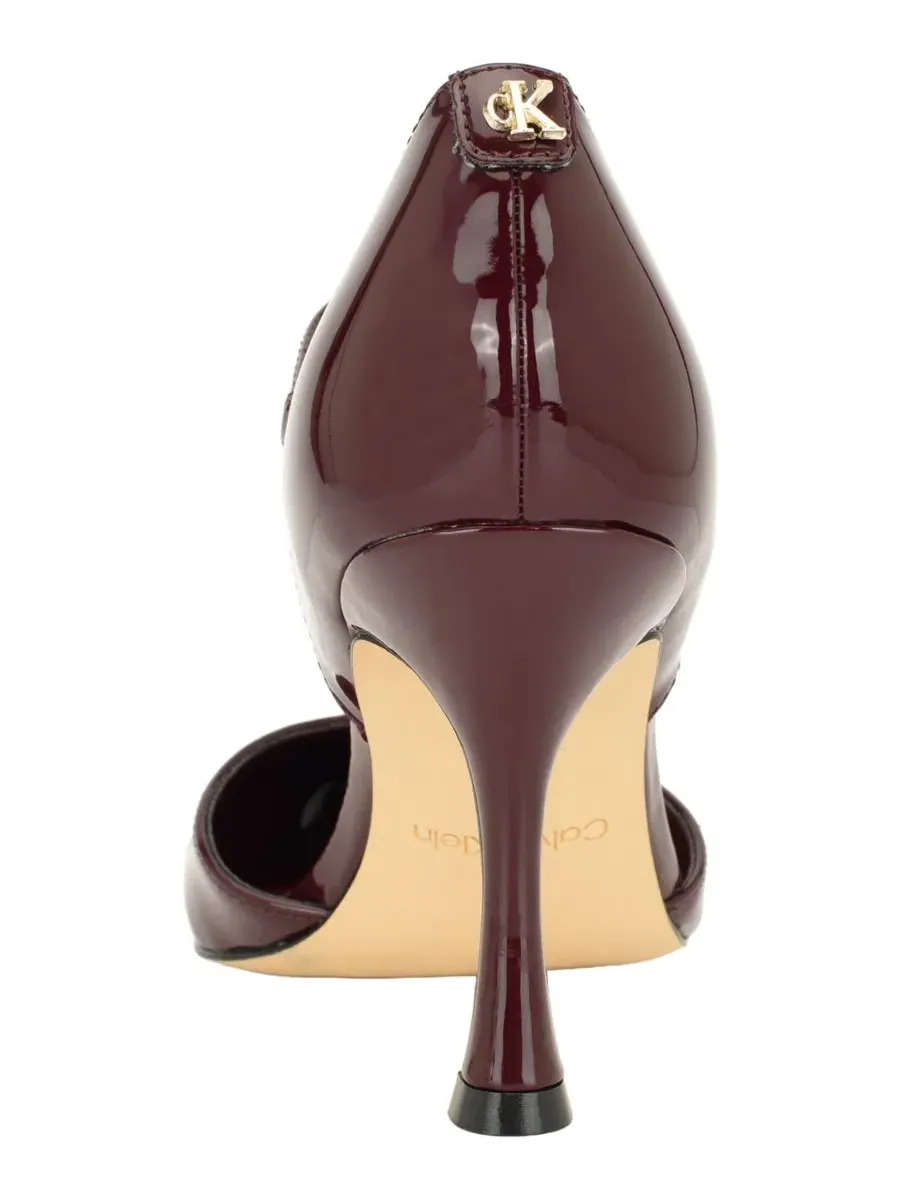 Туфли-лодочки Brynia с острым мысом и ремешком на каблуке-шпильке Calvin Klein, True Garnet Patent — изображение 3 из 5