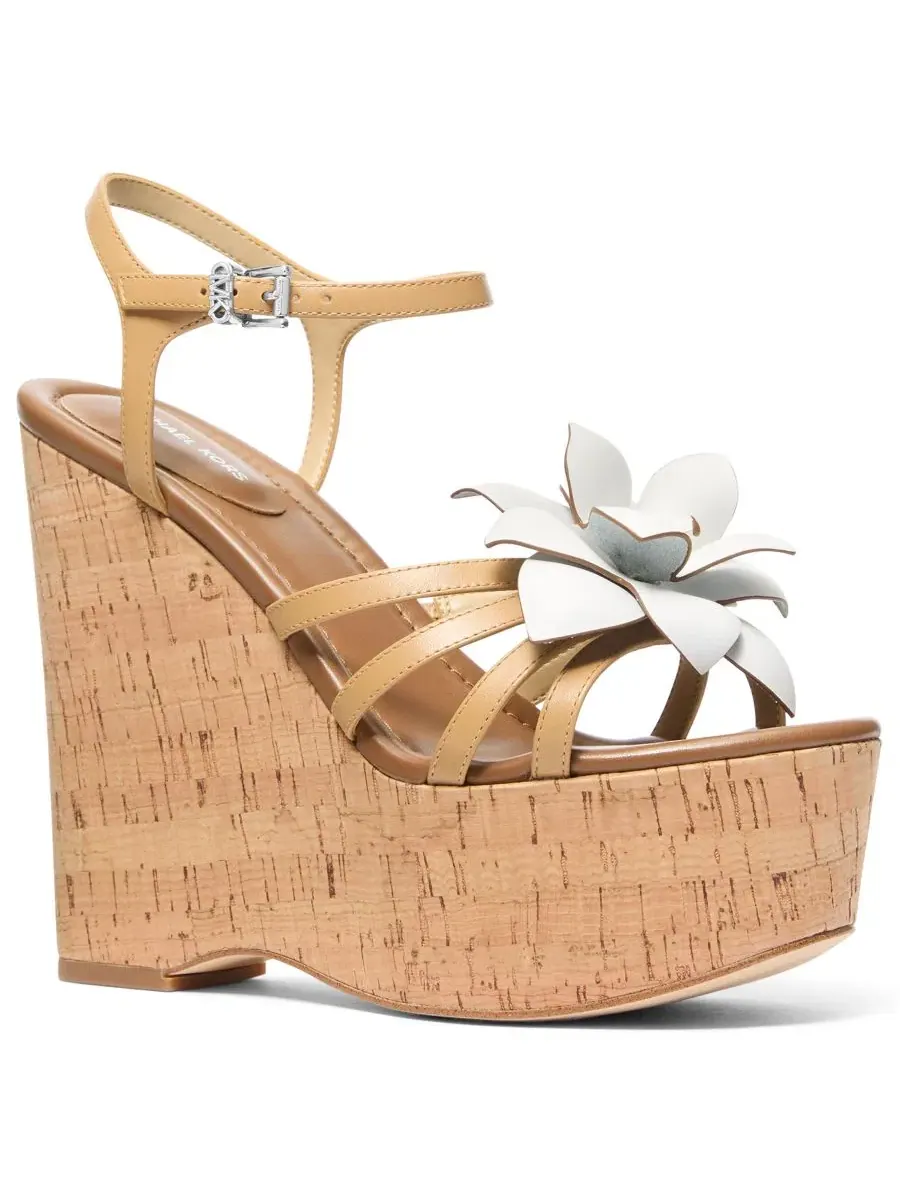 Женские сандалии на платформе и танкетке Jacie Michael Kors, Peanut Leather