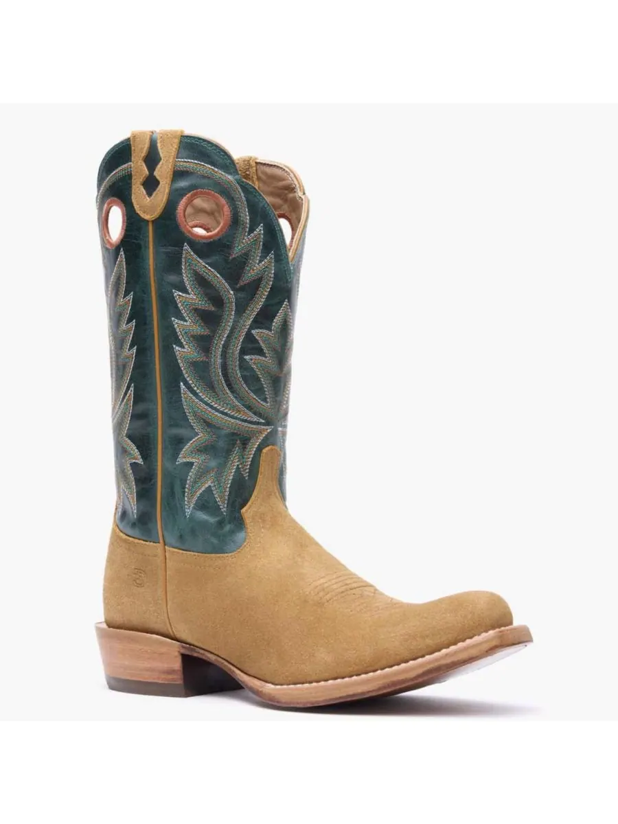Мужские ковбойские сапоги PRCA Collection Roughout Durango, Goldenrod and deep teal