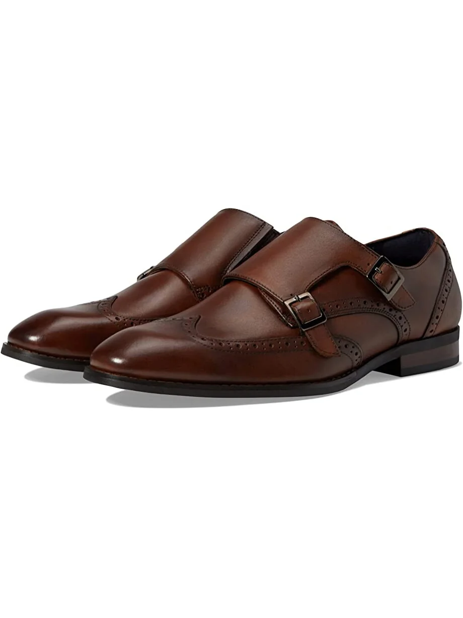 Оксфорды Karson Wing Tip Double Monk Strap Stacy Adams — коричневый
