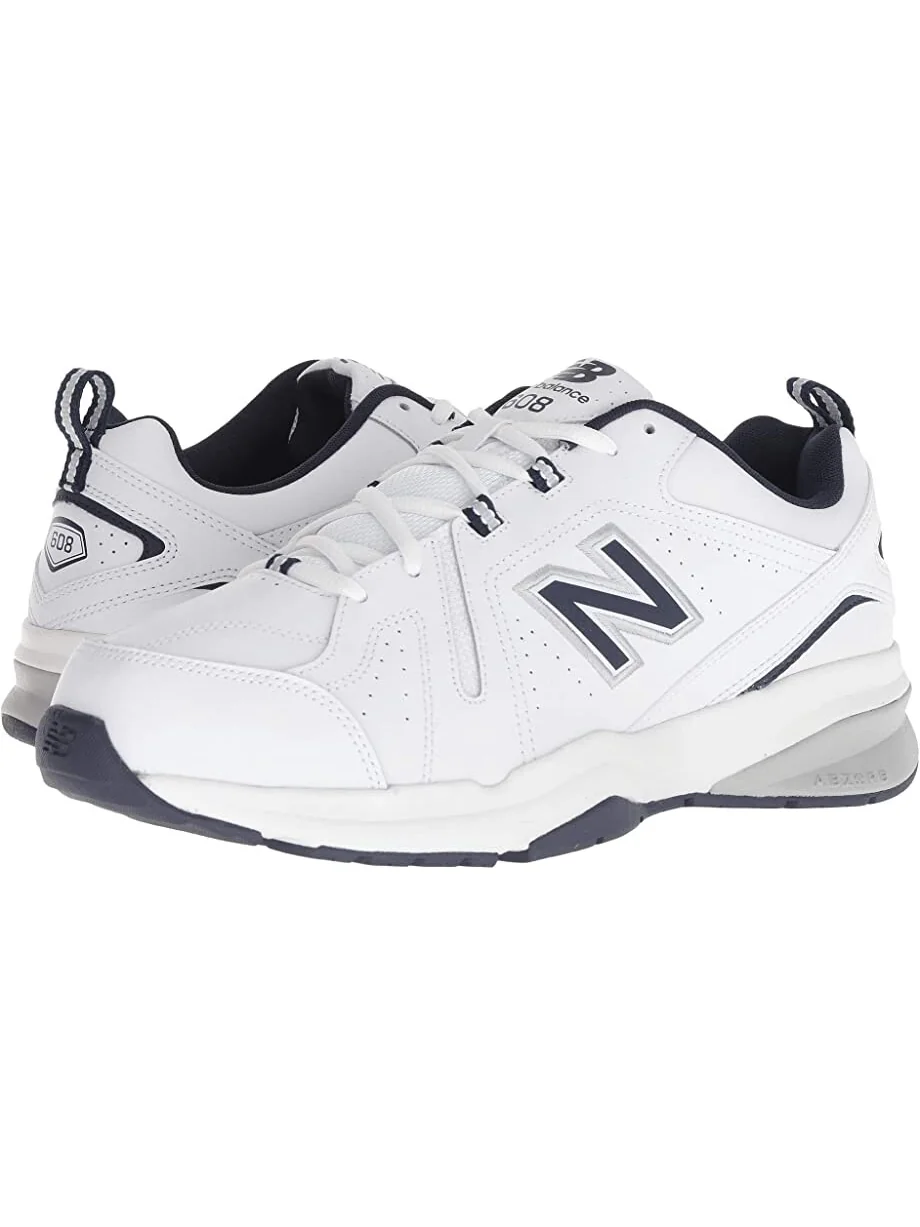 Кроссовки New Balance MX608v5: Белый цвет с темно-синими акцентами — 1