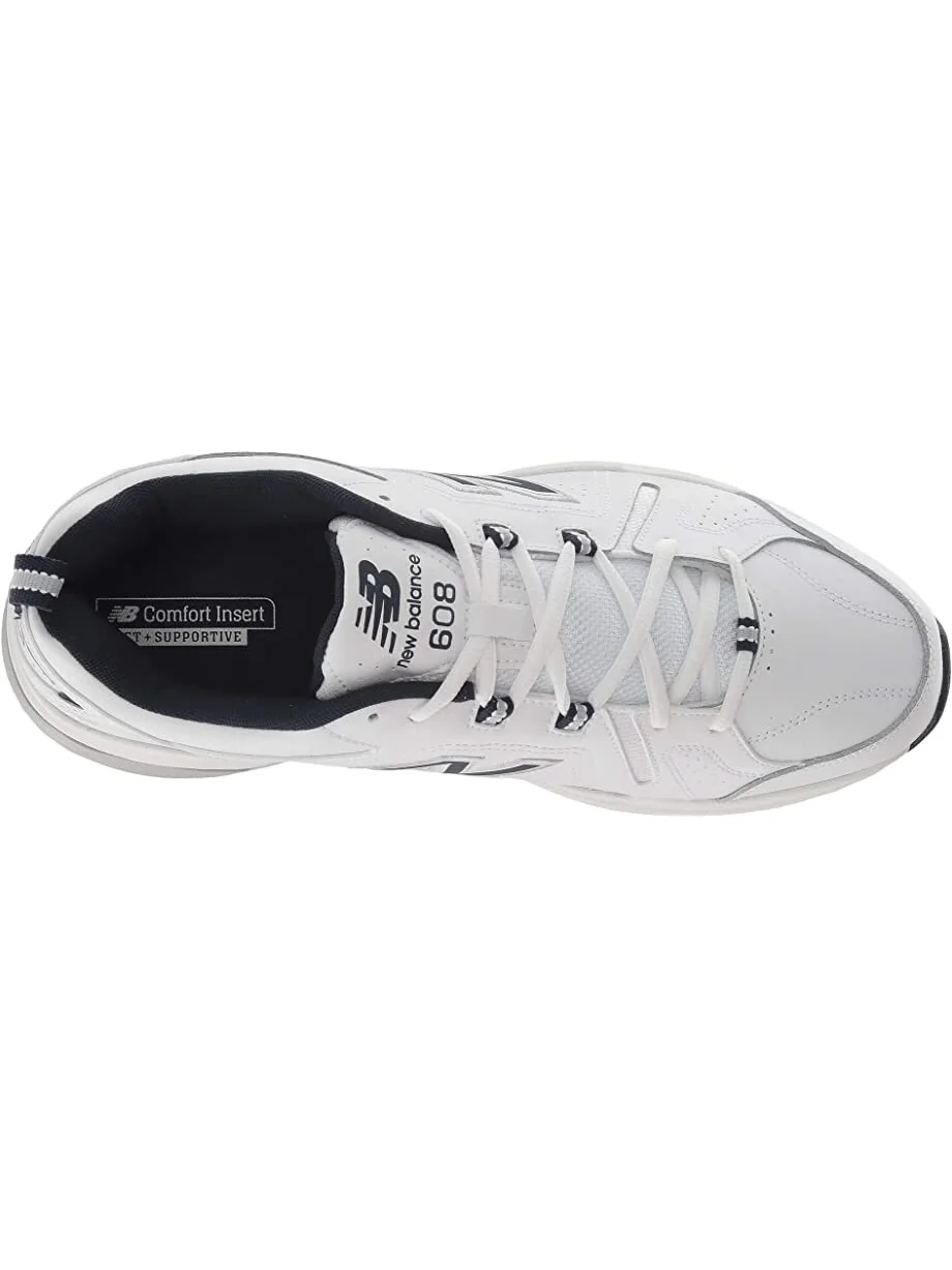 Кроссовки New Balance MX608v5: Белый цвет с темно-синими акцентами — 3