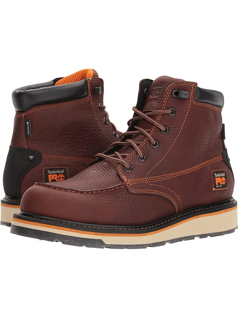 Ботинки Timberland PRO Gridworks 6" Moc Soft Toe Waterproof — коричневый