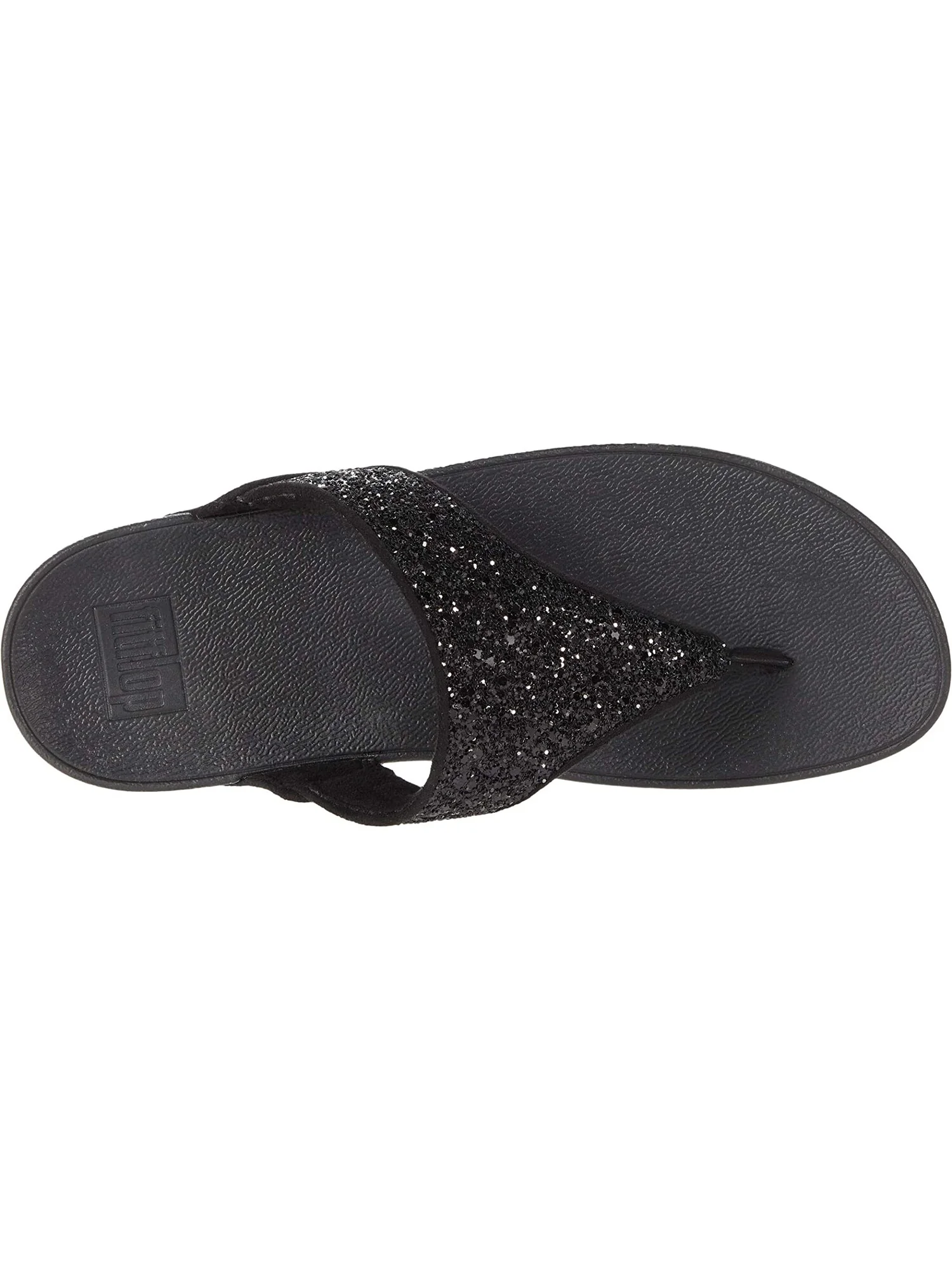 Сандалии FitFlop Lulu Glitter Toe-Thongs — черный