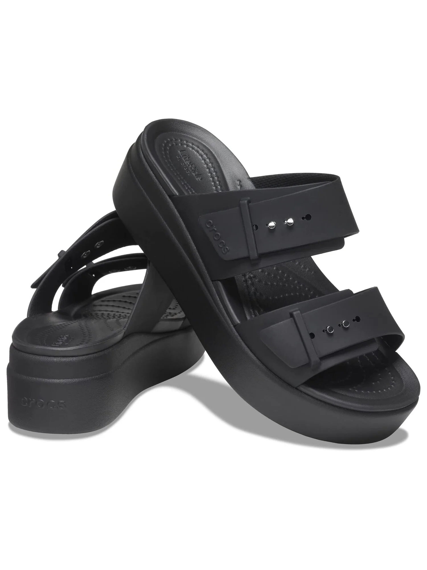 Туфли на каблуках Brooklyn Buckle Low Wedge Crocs — 9