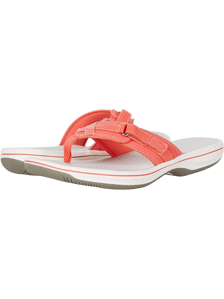 Сандалии Breeze Sea Clarks, яркий коралловый синтетический — 1