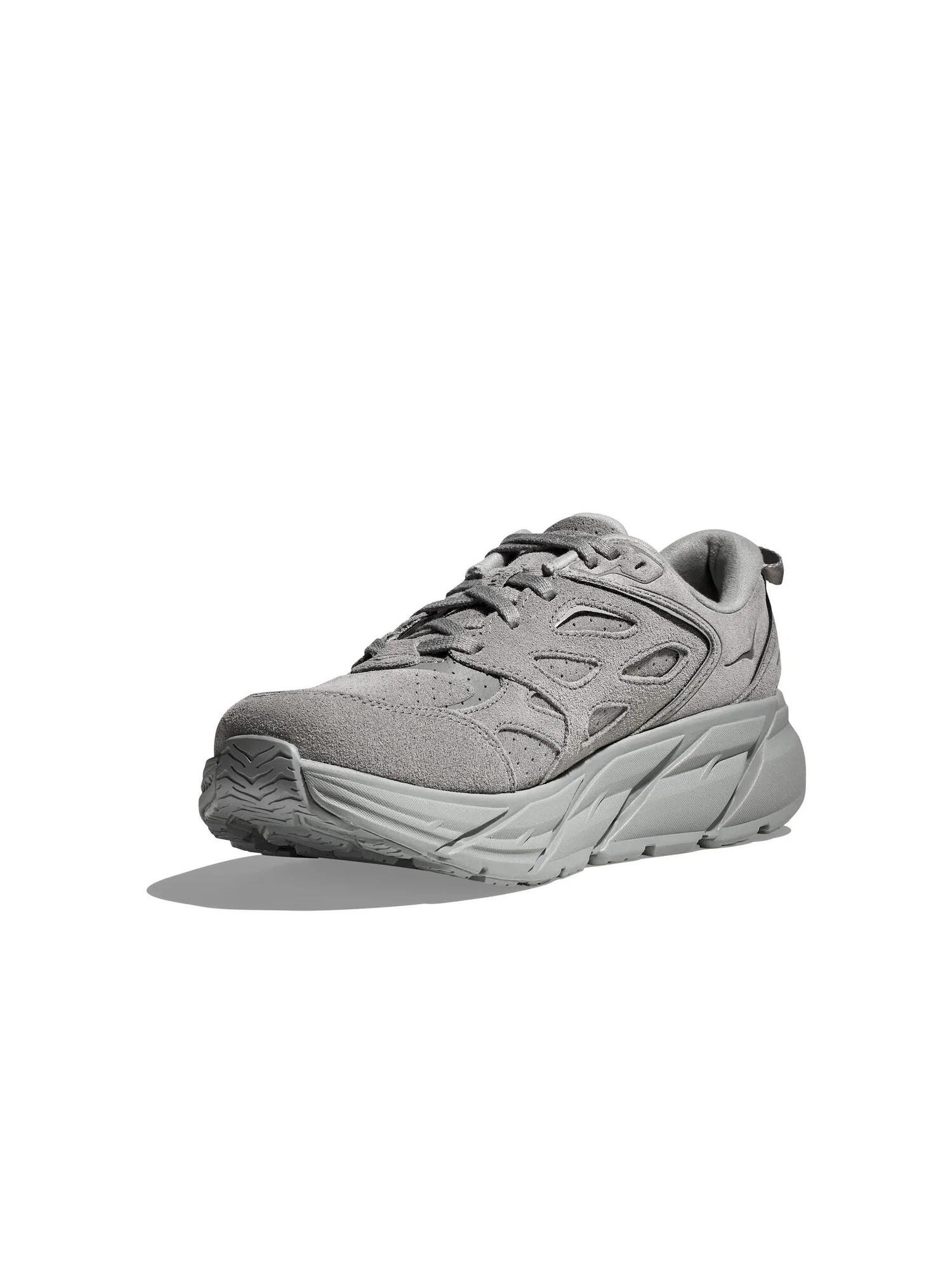 Кроссовки Hoka Clifton L Suede: Стиль и Комфорт на Каждый День — серый