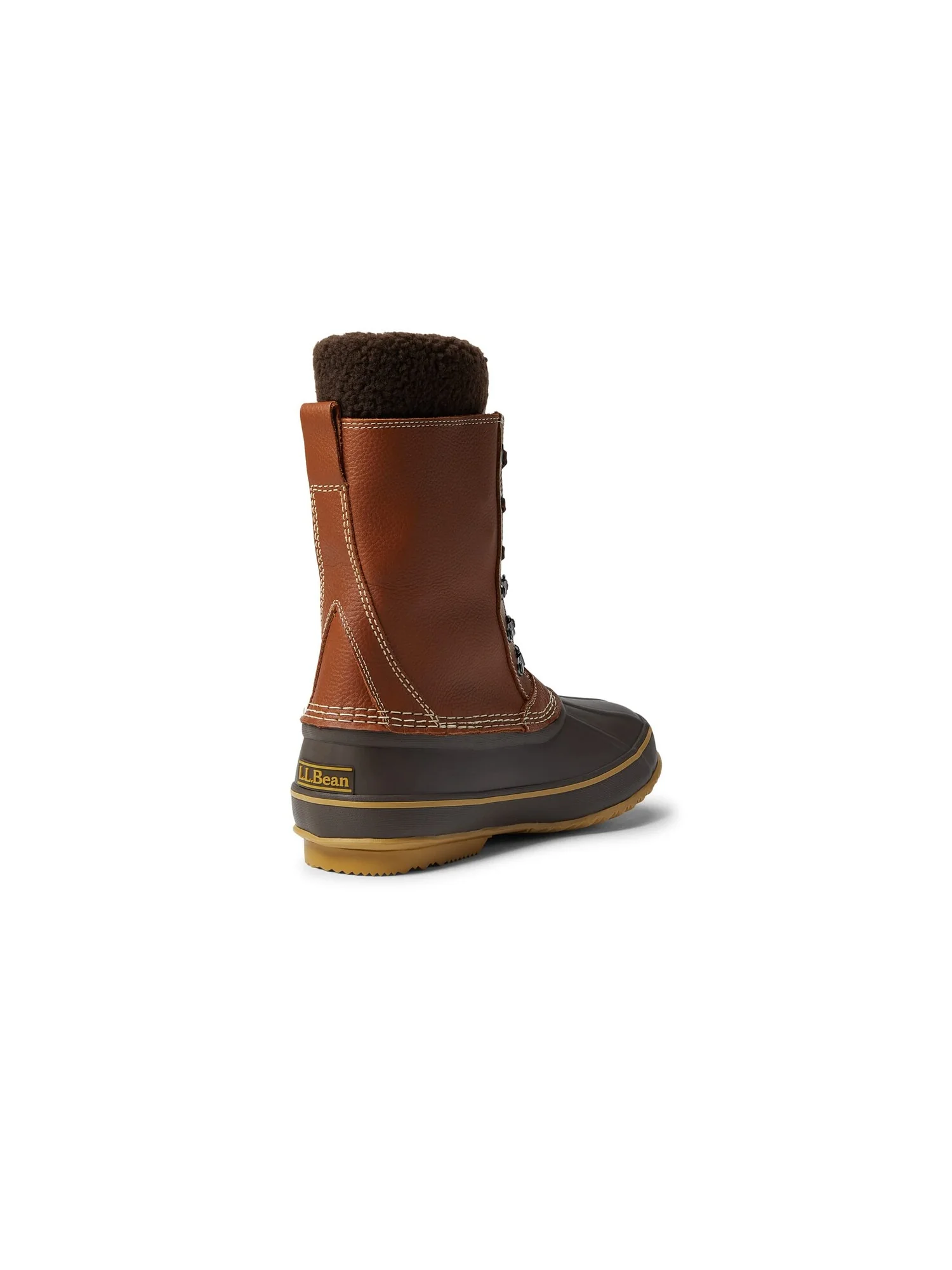Ботинки L.L.Bean Snow Boot Tumbled Leather Lace — зеленый