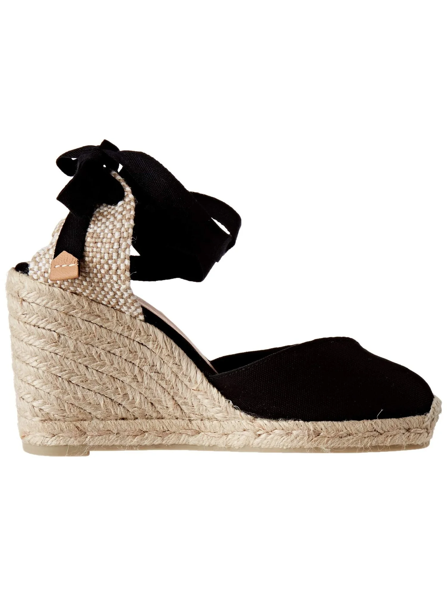 Туфли на каблуке CASTANER Chiara 80 mm Wedge Espadrille — черный
