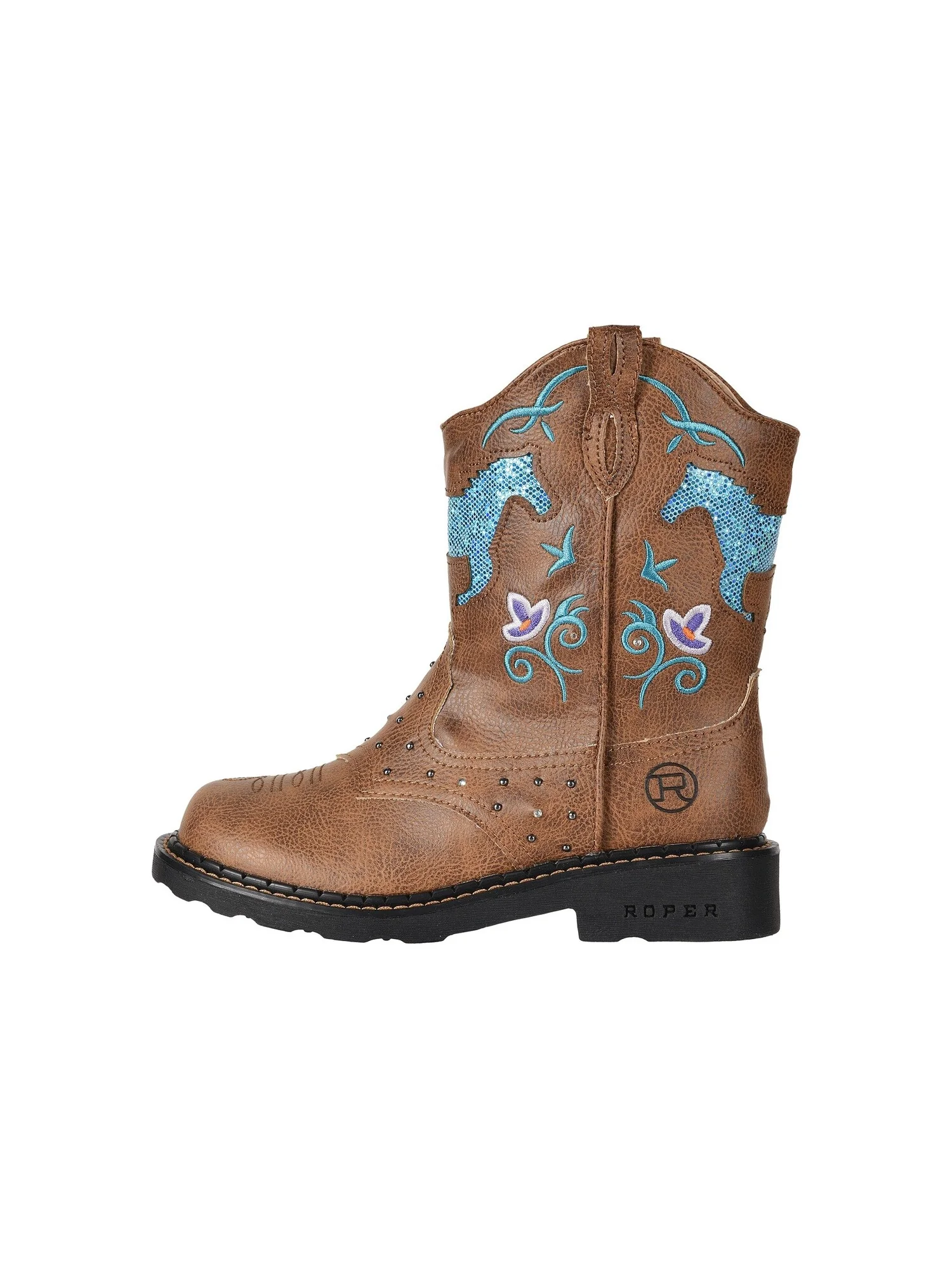 Ботинки Roper Kids Horse Flowers (Toddler/Little Kid) — 3