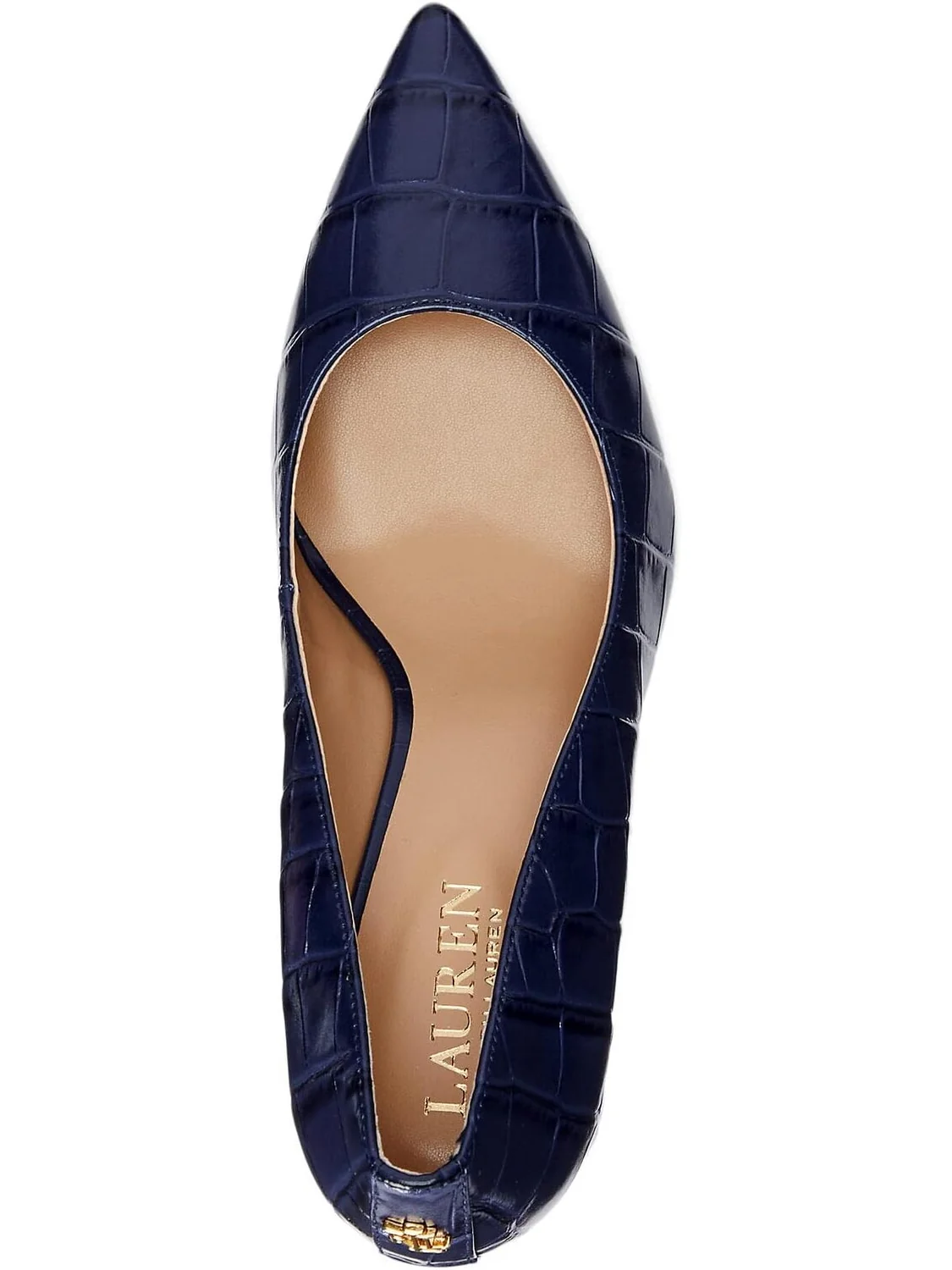 Туфли LAUREN Ralph Lauren Lanette Crocodile Embossed Leather Pumps — 2