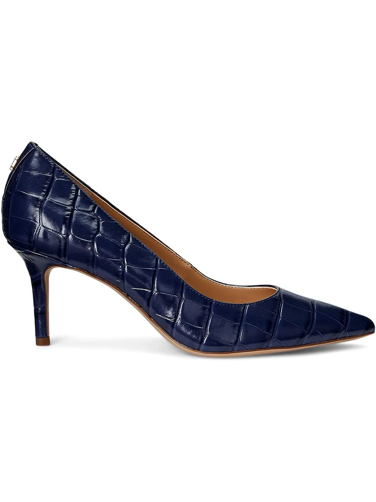 Туфли LAUREN Ralph Lauren Lanette Crocodile Embossed Leather Pumps — 3